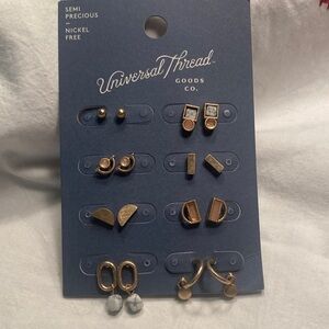 Universal Thread Gold and Marble Earrings Set